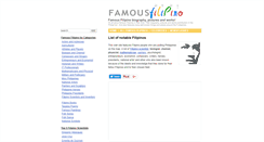 Desktop Screenshot of famousfilipino.com