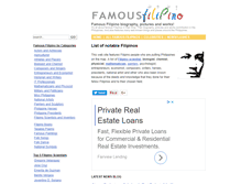 Tablet Screenshot of famousfilipino.com